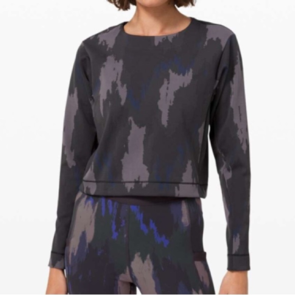 Lululemon x Robert Geller Sz S Take The Moment Long Sleeve Abstract Sweatshirt